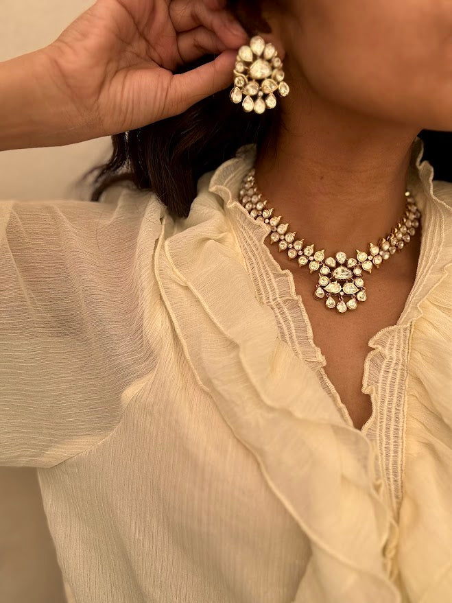 Falaknuma Moissanite Kundan Choker Set