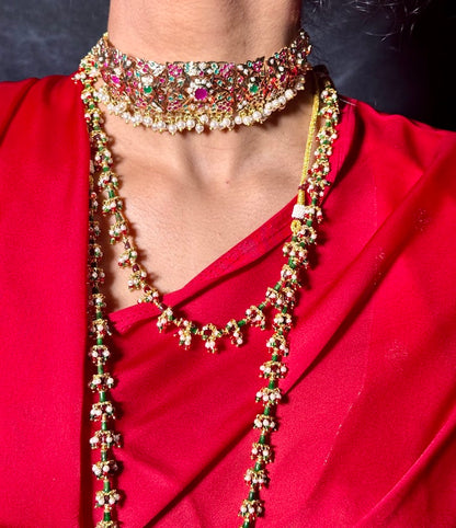 Rudrani Jadau Pearl Choker Set
