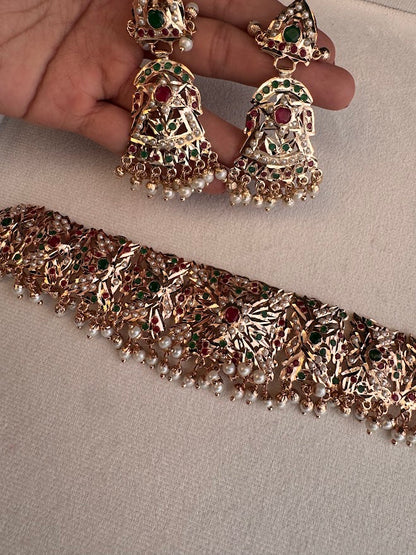 Rudrani Jadau Pearl Choker Set