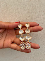 Kainat Moissanite Kundan Necklace and Earring Set