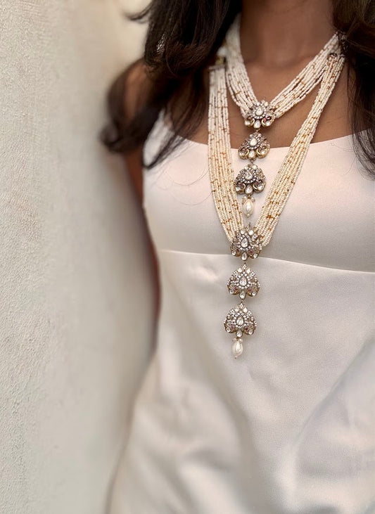 Apsara Moissanite Kundan Necklace and Earring Set