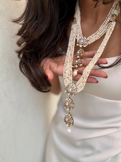 Apsara Moissanite Kundan Necklace and Earring Set