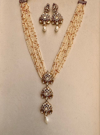 Apsara Moissanite Kundan Necklace and Earring Set