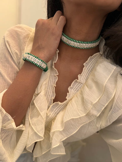 Heer Choker and Pauchi Bracelet Set