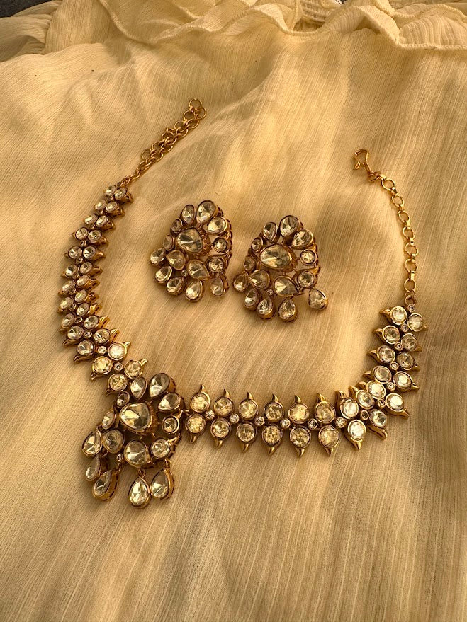 Falaknuma Moissanite Kundan Choker Set