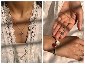 Laal Sitara Pendant & Earring set