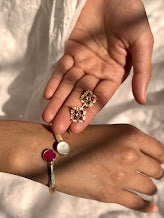 Laal Sitara Pendant & Earring set