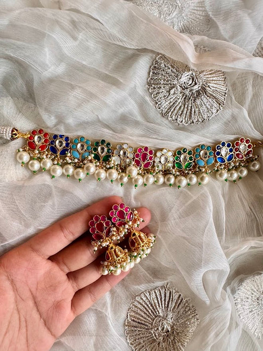 Malti Choker & Jhumka set