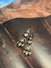 Jwala Moissanite Kundan Necklace and Earring Set